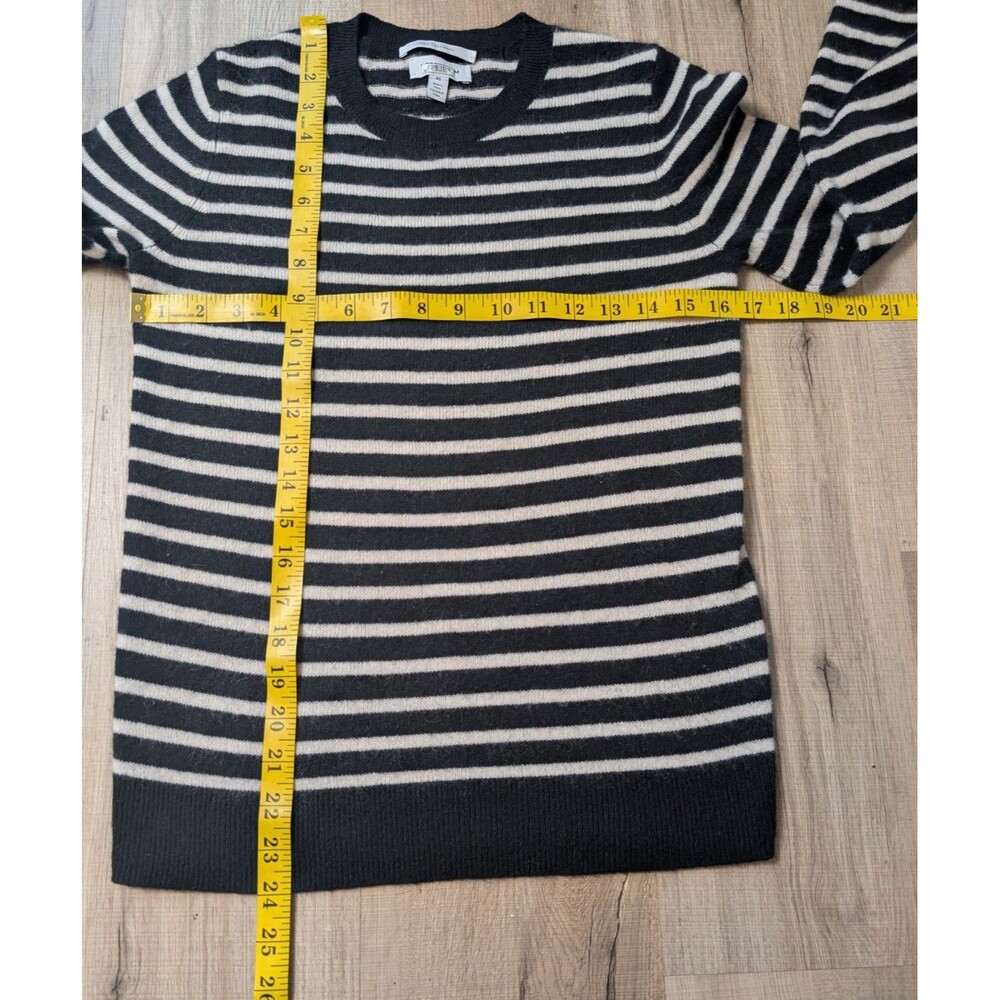 Nordstrom Size XS Cashmere Sweater Breton Stripes Nautical Parisian Chic Luxury - Picture 9 of 10